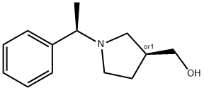 ((S)-1-((R)-1-phenylethyl)pyrrolidin-3-yl)methanol 结构式