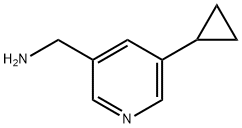 (5-环丙基吡啶-3-基)甲胺 结构式