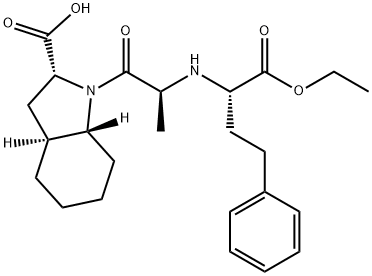 (2R,3aS,7aR)-1-[(2S)-2-[[(1S)-1-(Ethoxycarbonyl)-3-phenylpropyl]aMino]-1-oxopropyl]octahydro-1H-indole-2-carboxylic Acid 结构式