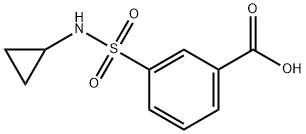 3-(N-环丙基氨基磺酰基)苯甲酸 结构式