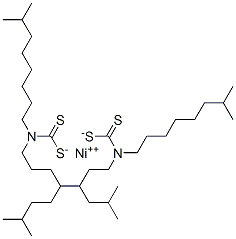 Nickel, bis(diisononylcarbamodithioato-S,S')- 结构式