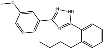 3-(2-butylphenyl)-5-(3-methoxyphenyl)-2H-1,2,4-triazole 结构式