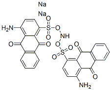 disodium 1,1'-iminobis[4-amino-9,10-dihydro-9,10-dioxoanthracenesulphonate] 结构式