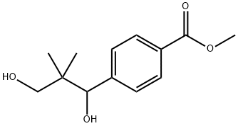 Benzoic acid, 4-(1,3-dihydroxy-2,2-dimethylpropyl)-, methyl ester (9CI) 结构式