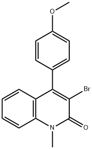 3-溴-4-(4-甲氧基苯基)-1-甲基喹啉-2(1H)-酮 结构式