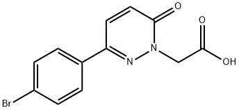 2-[3-(4-溴苯基)-6-氧代-1,6-二氢哒嗪-1-基]乙酸 结构式