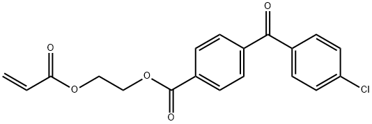 2-(丙烯酸)乙基-4-(4-氯苯甲酰基)苯甲酸酯 结构式