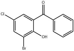 3-溴-5-氯-2-羟基二苯甲酮 结构式