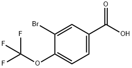 3-溴-4-三氟甲氧基苯甲酸 结构式