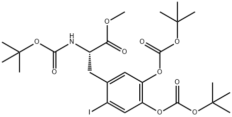 N-tert-butoxycarbonyl-3,4-di-tert-butoxycarbonyloxy-6-iodo- 结构式