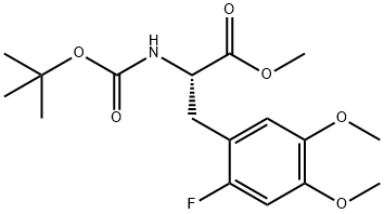 rac N-tert-Butoxycarbonyl-2-fluoro-5-methoxy-4-O-methyl-tyrosine Methyl Ester 结构式