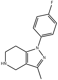 1-(4-Fluoro-phenyl)-3-Methyl-4,5,6,7-tetrahydro-1H-pyrazolo[4,3-c]pyridine 结构式