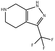 3-(三氟甲基)-4,5,6,7-四氢-1H-吡唑并[3,4-C]吡啶 结构式