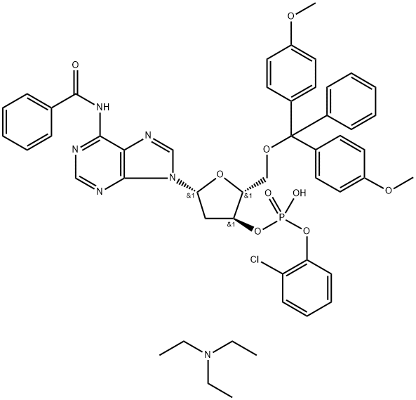 BZ-DMT-DEOXYADENOSINE 2-CLPH DIESTER TRIETHYLAMMONIUM SALT 结构式