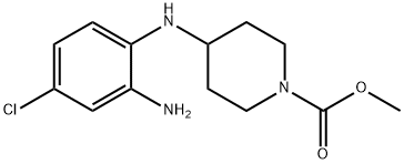 methyl 4-[(2-amino-4-chlorophenyl)amino]piperidine-1-carboxylate 结构式
