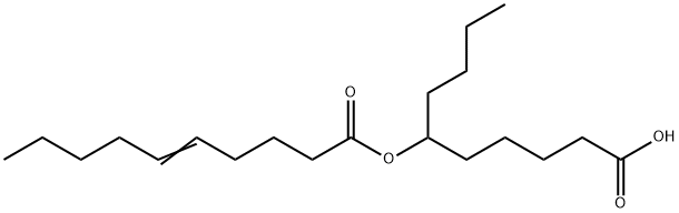 1-butyl-5-carboxypentyl 5-decenoate 结构式