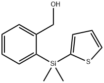 2-{二甲基(2-噻吩基)硅烷基}苄醇  结构式