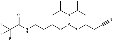 2-氰基乙基 (3-(2,2,2-三氟乙酰胺基)丙基) 二异丙基膦酰基RAMI二TE 结构式