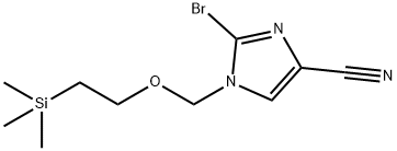 2-溴-1-((2-(三甲基甲硅烷基)乙氧基)甲基)-1H-咪唑-4-甲腈 结构式