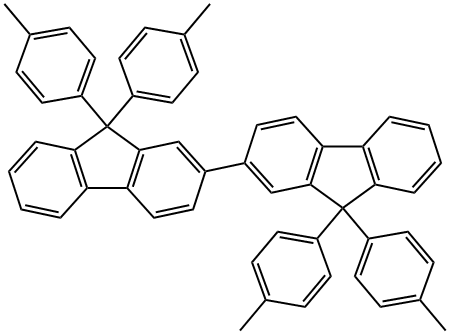 9,9,9',9'-四(4-甲基苯基)-2,2'-联-9H-芴 结构式