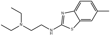 N,N-DIETHYL-N'-(6-METHYL-1,3-BENZOTHIAZOL-2-YL)ETHANE-1,2-DIAMINE 结构式