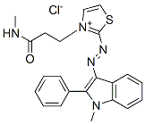 3-[3-(methylamino)-3-oxopropyl]-2-[(1-methyl-2-phenyl-1H-indol-3-yl)azo]thiazolium chloride 结构式