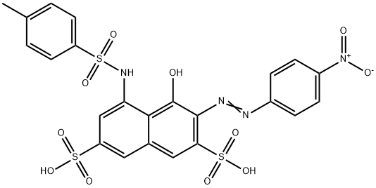 4-hydroxy-3-[(4-nitrophenyl)azo]-5-[[(p-tolyl)sulphonyl]amino]naphthalene-2,7-disulphonic acid 结构式