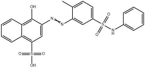 4-hydroxy-3-[[2-methyl-5-[(phenylamino)sulphonyl]phenyl]azo]naphthalene-2-sulphonic acid 结构式