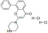 2-(4-PIPERAZINYL)-8-PHENYL-4H-1-BENZOPYRAN-4-ONE DIHYDROCHLORIDE 结构式
