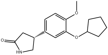 (4R)-4-[3-(环戊氧基)-4-甲氧基苯基]吡咯-2-酮 结构式