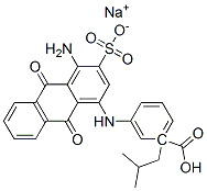 sodium 1-(2-methylpropyl) 3-[(4-amino-9,10-dihydro-9,10-dioxo-3-sulphonato-1-anthracenyl)amino]benzoate 结构式