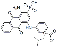 1-(2-methylpropyl) 3-[(4-amino-9,10-dihydro-9,10-dioxo-3-sulpho-1-anthryl)amino]benzoate 结构式