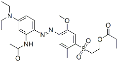 2-[[4-[[2-acetamido-4-(diethylamino)phenyl]azo]-5-methoxy-2-methylphenyl]sulphonyl]ethyl propionate 结构式