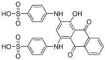 4,4'-[(9,10-dihydro-4-hydroxy-9,10-dioxo-1,3-anthrylene)diimino]bis(benzenesulphonic) acid 结构式