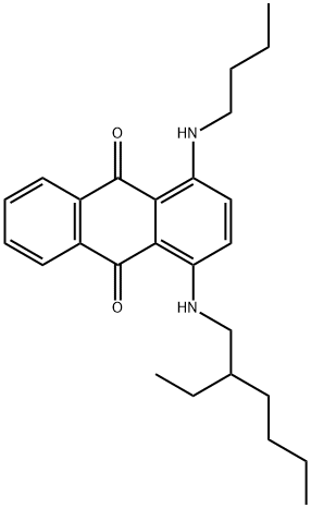 1-(butylamino)-4-[(2-ethylhexyl)amino]anthraquinone 结构式