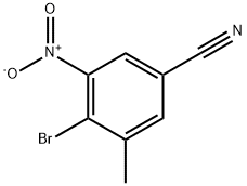 4-BROMO-3-METHYL-5-NITROBENZONITRILE 结构式