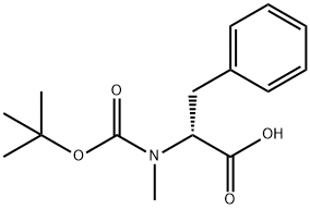 N-叔丁氧羰基-N-甲基-D-苯丙氨酸 结构式