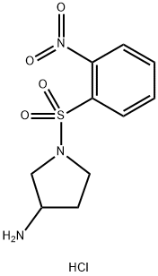 1-(2-NITRO-BENZENESULFONYL)-PYRROLIDIN-3-YLAMINE HYDROCHLORIDE 结构式