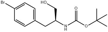 N-叔丁氧羰基-L-4-溴苯丙氨醇 结构式
