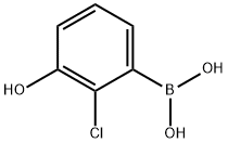 (2-氯-3-羟苯基)硼酸 结构式