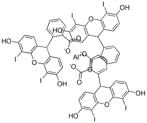 2-(3,6-dihydroxy-4,5-diiodoxanthen-9-yl)benzoic acid, aluminium salt 结构式