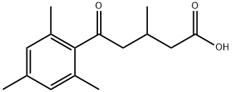 3-METHYL-5-OXO-5-(2,4,6-TRIMETHYLPHENYL)VALERIC ACID 结构式