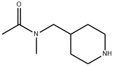 N-甲基-N-(哌啶-4-基甲基)乙酰胺 结构式