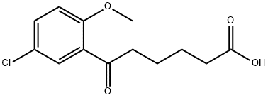 6-(5-CHLORO-2-METHOXYPHENYL)-6-OXOHEXANOIC ACID 结构式