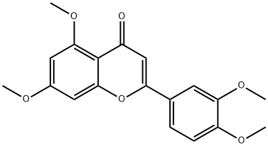 3,4,5,7-四甲氧基黄酮 结构式