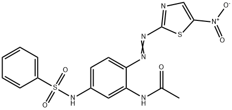 N-[2-[(5-nitrothiazol-2-yl)azo]-5-[(phenylsulphonyl)amino]phenyl]acetamide 结构式