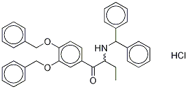 rac 1-[3,4-(Dibenzyloxy)phenyl]-2-[(diphenylmethyl)amino]-1-butanone Hydrochloride
 结构式