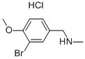 (3-BROMO-4-METHOXY-BENZYL)-METHYL-AMINE HYDROCHLORIDE 结构式