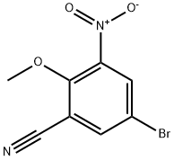 5-溴-2-甲氧基-3-硝基苯甲腈 结构式