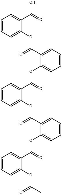 2-[[2-[[2-(Acetyloxy)benzoyl]oxy]benzoyl]oxy]benzoic Acid 2-[(2-Carboxyphenoxy)carbonyl]phenyl Ester 结构式